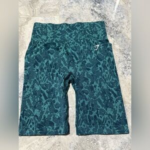 Gymshark Green Patterned Athletic Shorts